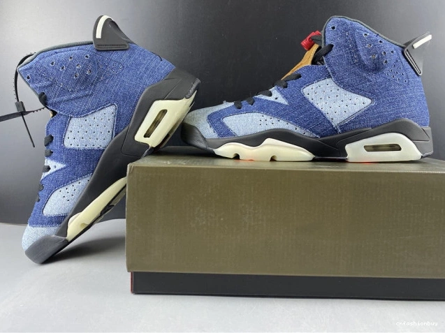 Jordan Washed 6 Air CT5350-401 Denim 1116